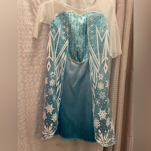 Disney Light Blue and White Polka Dot Fabric